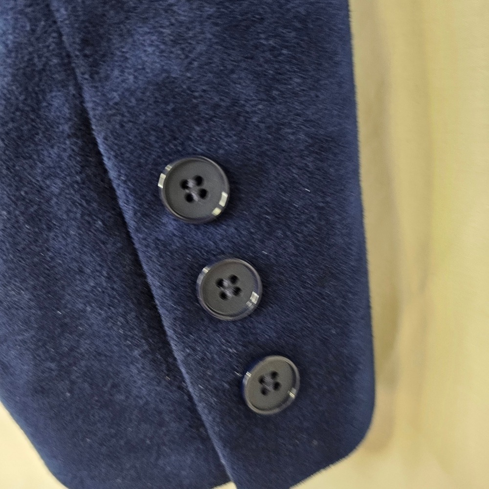 Vintage Adolf Schuman For Lilli Ann Blue Uktra Suede Blazer - Picture 5 of 7
